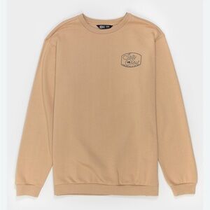 Salty Crew Men’s Tan Roped Pill Over Crewneck Size Medium New